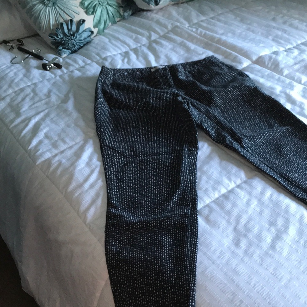 Black patterned pants